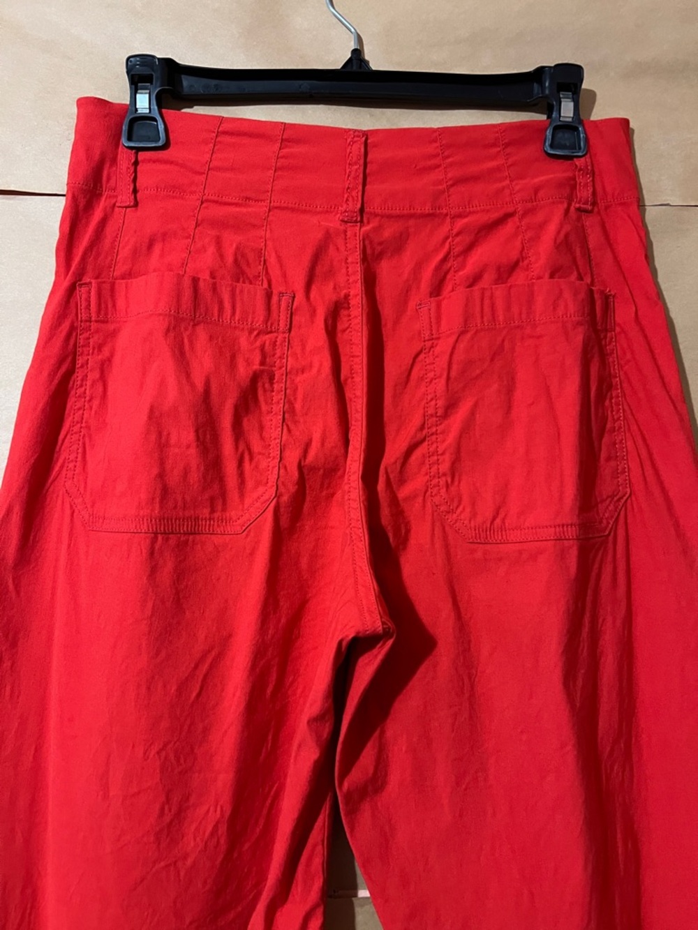 Anthropologie | Maeve The Colette Pants Linen Blend Wide Leg Red Size 26 - Picture 9 of 11
